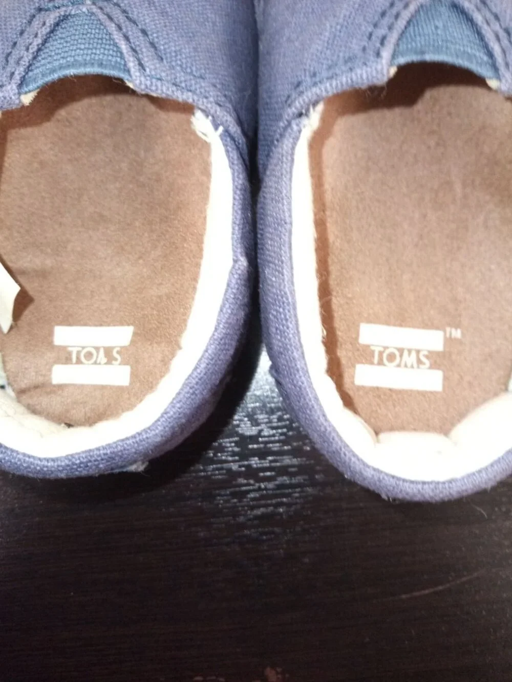 TOMS Infant/Baby Boy's Navy Blue Crib Alpargata Canvas Flats Shoes Sz. 3